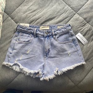 PacSun High Rise Festival Short Light Wash